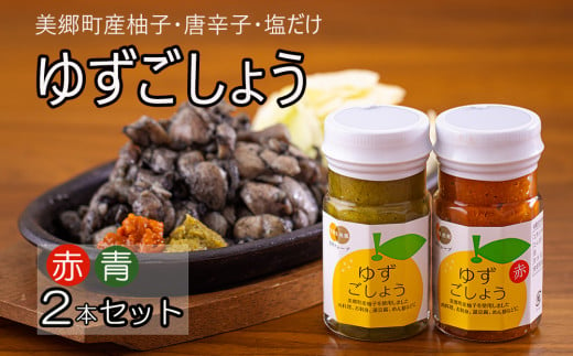 柚子胡椒 赤ゆずこしょう&青ゆずこしょう 各 60g 2本 セット [農林産物直売所 美郷ノ蔵 宮崎県 美郷町 31ab0106] 調味料 赤唐辛子 青唐辛子 柚子 ゆず 唐辛子 詰め合わせ 手作り