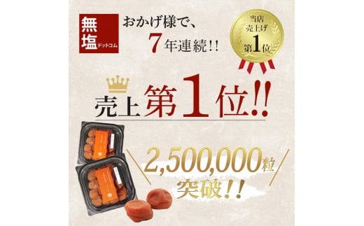 塩ぬき屋 ゼロ梅 (甘酸っぱい味) 200g ×2パック食塩不使用 A-238