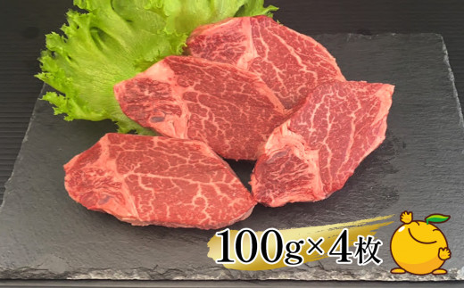 おおいた和牛 ヒレステーキ 約100g×4枚(合計400g以上) 和牛 豊後牛 国産牛 赤身肉 焼き肉 焼肉 ステーキ肉 大分県産 九州産 津久見市 国産