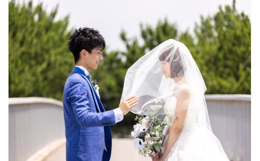 フォトウエディング　ブライダルシティ高砂　　結婚　記念　オリジナルフォト　記念撮影　向島公園　一生に一度　高砂市　ふるさと納税