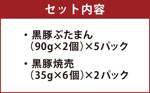 九州産 黒豚セット 2種類 22個 計1320g ぶたまん 焼売【FT13】