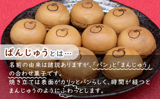 もちもち・ころころ！おやつにピッタリサイズ ぱんじゅう つぶあん＆りんごカスタード味 10個入り 茶菓子 お茶菓子 まんじゅう あんこ りんご カスタードクリーム 回転焼き 名物 5000円