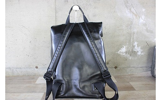 「防水革背負袋」　Waterproof leather  Backpack　（クロ）