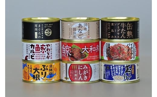 木の屋石巻水産　美里町直売所厳選缶詰９缶セット