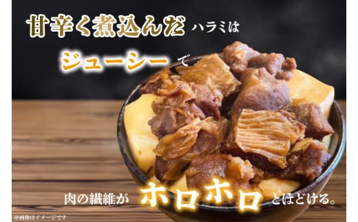 【居酒屋ドリーム】ハラミ煮込み 1.2kg【カシマスタジアム スタグル ハラミメシ 行列 人気 鹿島アントラーズ お家グルメ 豚ハラミ 豚肉 鹿嶋市 茨城県 10000円以内 1万円以内】（KDK-1）