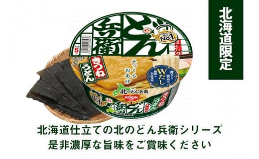 日清　北のどん兵衛　うどんセット＜天ぷら・きつね＞各1箱・合計2箱