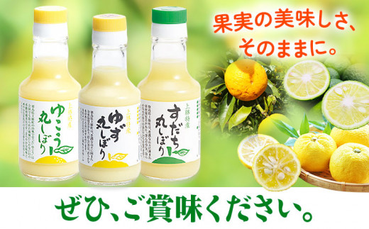 丸しぼりゆこう・ゆず・すだち3本セット 150ml×各1本 株式会社阪東食品 《30日以内に出荷予定(土日祝除く)》調味料 ドリンク 柑橘 ゆこう 柚香 ゆず 柚子 すだち 瓶 徳島県 上勝町 送料無料