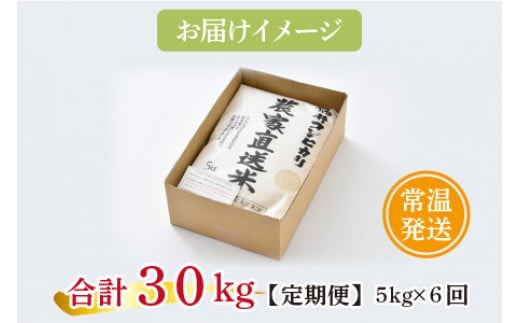 【定期便】 【6か月連続お届け】【令和6年産 新米】福井県産 こしひかり 5kg × 6回