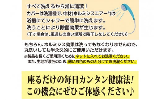 ホルミシスエアー クッション ホルミシス クッション シートクッション ラドン浴 体験 身体 バランス 細胞 活性化 三次元 スプリング構造 綿100% 一年中 ムレない 快適 効果 半永久的 洗濯可能