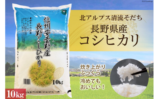 【北アルプス清流そだち】長野県産コシヒカリ10kg [大北農業協同組合 長野県 池田町 48110695] 