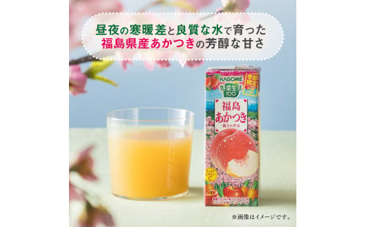 先行受付 カゴメ 野菜生活100 福島あかつき桃ミックス 195ml × 24本【ジュース・野菜・果実ミックスジュース】　【野菜ジュース・飲料類・果汁飲料・ジュース】お届け：2024年1月中旬より順次発送