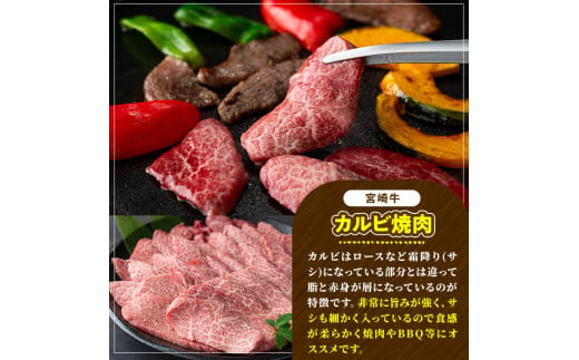 宮崎牛 カルビ焼肉(計2kg・500g×4P) BBQ 牛肉 肉 ブランド牛  冷凍 国産 精肉 お取り寄せ 黒毛和牛 宮崎県 【LJ012】【レグセントジョイラー株式会社】