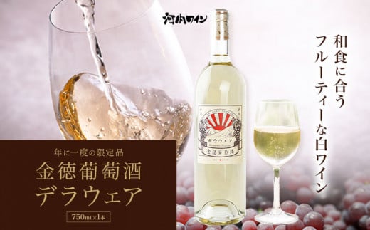 金徳葡萄酒　デラウエア 750ml×1本 750ml×1本 株式会社河内ワイン《30日以内に出荷予定(土日祝除く)》アルコール ワイン 酒 大阪府 羽曳野市