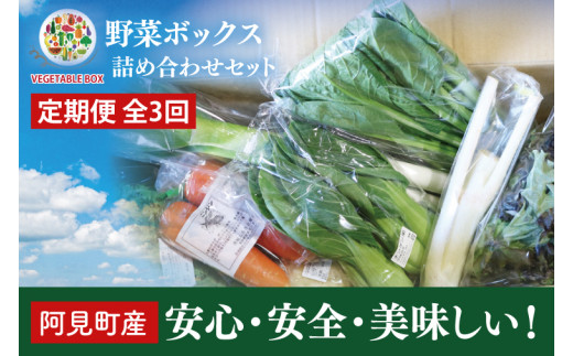 04-06【3ヶ月定期便】阿見町産野菜ボックス詰め合わせセット（7～8品）【新鮮 美味しい EM菌 減農薬 有機肥料 阿見町 茨城県】