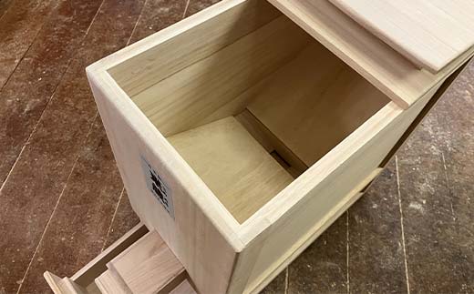 総桐 計量米びつ 米蔵（こめぐら） ライスストッカー5kg用 竹本木箱店