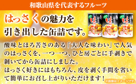 はっさく 八朔 和歌山産 手剥き八朔 缶詰 450g×8缶 入 日高町厳選館《90日以内に発送予定(土日祝除く)》和歌山県 日高町 贈り物 ギフト 柑橘 みかん ハッサク 缶詰