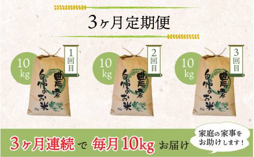 【先行予約】《定期便3回》家事をもっと楽に！ 令和6年産 新米 コシヒカリ定期便（精米済み）10kg×3回（計30kg） ※2024年10月上旬より順次発送 [C-009014]