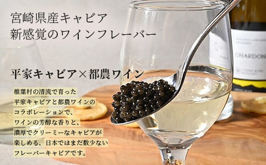 【世界三大珍味×日本三大秘境】HEIKE CAVIAR  ワインキャビア 20g ブリニセット【産地直送】【桐箱入り】［宮崎 椎葉 国産 チョウザメ ワイン キャビア きゃびあ 5g 魚卵 卵 クリーミー お酒 魚介 珍味 加工品 冷凍 高級 高級品 贅沢 お取り寄せ ディナー パーティー おつまみ グルメ ギフト 記念日 誕生日 プレゼント お祝い 贈り物 贈答 桐箱 希少］【SZ-130】