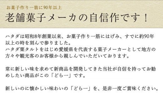 大ヒット どら焼き ハタダ 「どら一（どらいち）」 20個入り 物産展で即完売！ 愛媛の新銘菓 【期間限定：2025年4月末まで】