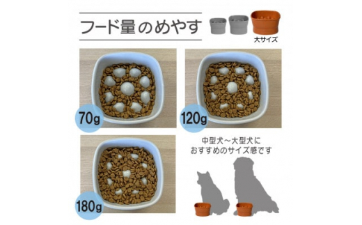 美濃焼　陶器製ペット用フードボウル＜早食い防止高台フードボウル(大/アップルグリーン)pet111＞【1427838】