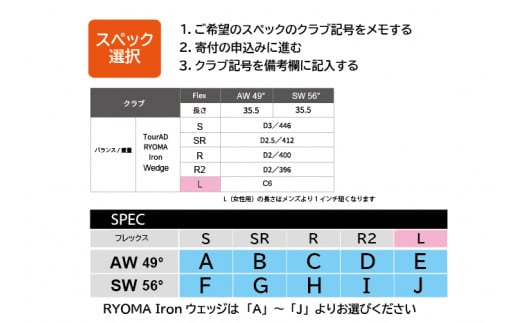 ※記号B、G（Flex：SR）について生産中につき、お届けまで約3ヶ月いただきます。