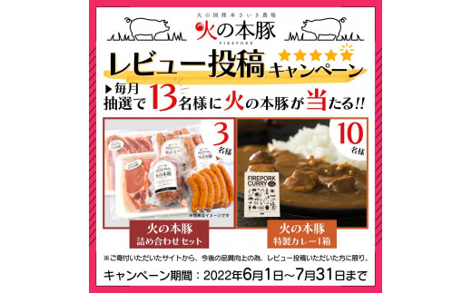 【定期12回発送】火の本豚 詰め合わせセット 切り落とし550g しゃぶしゃぶ用ロース300g あらびきウインナー10本入 チョリソーウィンナー10本