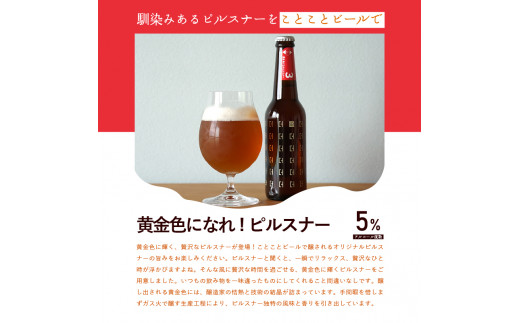 【11月下旬より発送】定期便 3ヶ月 ことことビール 6本 セット クラフトビール  瓶ビール 地ビール 飲み比べ 種類 アウトドア 京都府 木津川市 ビール IPA スタウト クラフトビール ヴァイツェン ピルスナー 黒ビール 白ビール マイクロブルワリー きめ細やか 酒蔵 ビールセット 贈り物 ギフト こだわり 3回定期便 3回