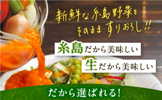 【全6回定期便】【 贈答用 】 糸島 野菜 を 食べる 生 ドレッシング 3種類 3本 セット ( 人参 1本 / 大根と大葉 1本 / 玉ねぎ 1本 ) 糸島市 / 糸島正キ [AQA049]