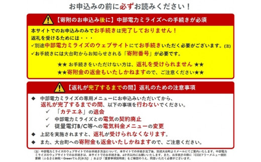 大台町産CO2フリーでんき 30,000円コース（注：お申込み前に申込条件を必ずご確認ください） ／中部電力ミライズ 電気 電力 三重県 大台町