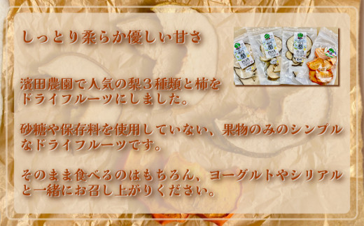 ３種の梨と柿のドライフルーツセット 徳島県鳴門市産 濱田農園 【 数量限定 】 
