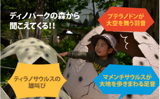 44頭の実物大の恐竜に会えるアミューズメント施設!「かつやまディノパーク」入場券(5名様分)[A-029003]