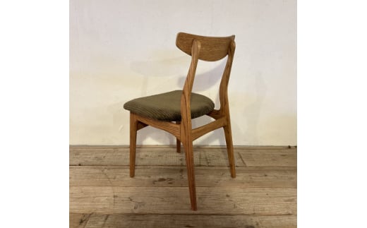 Cordial Dining Chair ブラウンフレーム コーデュロイ オリーブ＜SWOF＞【1555809】