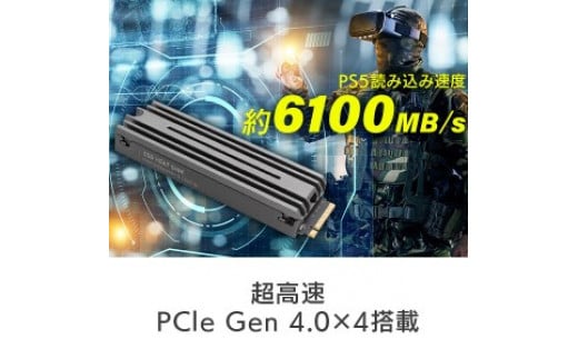 【132-06】ロジテック PS5対応 ヒートシンク付きM.2 SSD 2TB Gen4x4対応 NVMe PS5拡張ストレージ 増設【LMD-PS5M200】