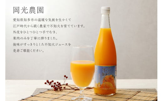 知多市産不知火ジュース　2本 ／ 果汁飲料 柑橘 無添加 愛知県 特産品