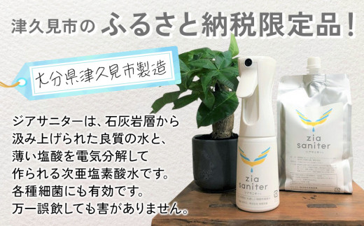 〈ふるさと納税限定品〉専用ボトルで除菌・消臭に 微酸性電解水 ジアサニター 除菌消臭スプレー ウイルス対策グッズ 大分県産 九州産 津久見市 国産