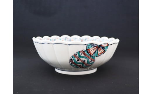 [№5784-0940]九谷焼　 5.2号鉢　丸小紋　a01