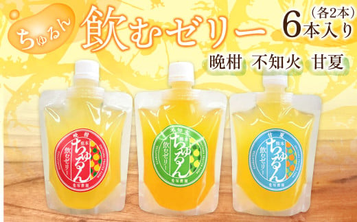 飲む ゼリー (晩柑・不知火・甘夏) 6本入り 柑橘 デザート