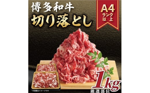 ＜毎月定期便＞＜A4～A5＞博多和牛切り落とし 1kg(500g×2パック)全6回_ 赤身 バラ 肩 国産牛 お肉 牛肉 切り落とし 冷凍 送料無料 定期便 黒毛和牛 国産 九州産 福岡県産 牛肉 産直 産地直送 【4002153】