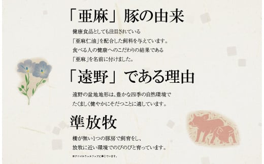 いわて純情豚 遠野産 亜麻豚 焼肉 用 食べ比べ 合計 1.8kg ロース モモ ウデ 肉 各 200g×3P 笹村精肉店 ブランド豚 岩手県 遠野市 セット 詰め合わせ 冷凍 ギフト