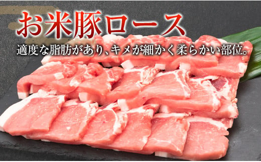 ◆宮崎県産 お米豚焼肉セット(合計1kg)