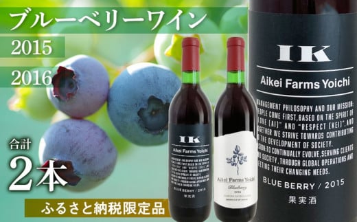 ブルーベリーワイン 2015・2016飲み比べ　＜アイケイファーム余市＞