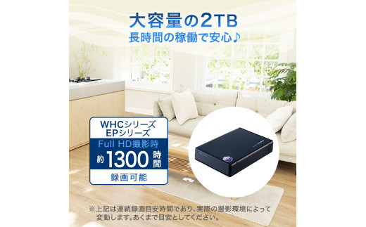 防犯カメラ録画用外付ハードディスク（2TB） [№5229-0469]