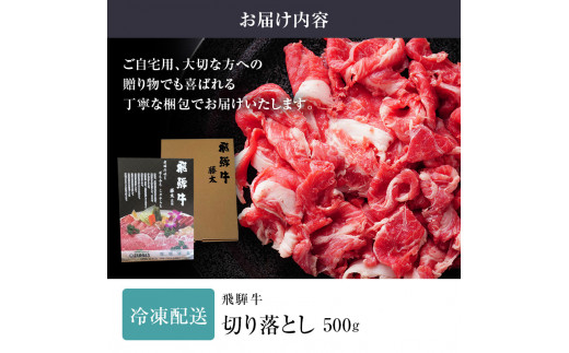 [№5533-0234]岐阜県海津市産 飛騨牛　すき焼き用　切り落し　500g