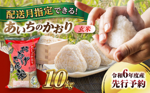 【7月発送】あいちのかおり　玄米　10kg　米　お米　ご飯　愛西市/脇野コンバイン [AECP011-10]