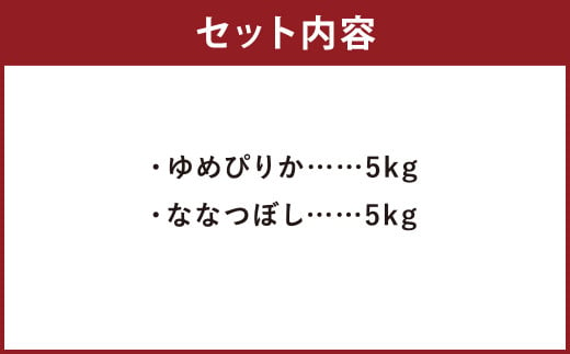 蘭越米 ゆめぴりか ・ ななつぼし 食べ比べ セット 各5kg