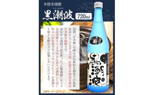 本格米焼酎 黒潮波 （くろしおなみ） 720ml×2本 厳選館《90日以内に出荷予定(土日祝除く)》 和歌山県 日高川町 酒 本格米焼酎 焼酎 米焼酎