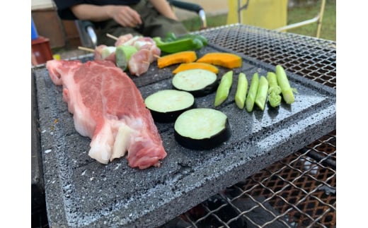 飛騨溶岩プレート 美味焼【囲】-kakomi-お肉やお野菜が美味しく焼ける！BBQ専用 焼肉 飛騨産 プレート 