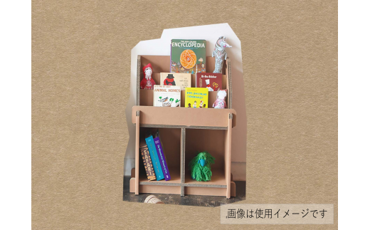 29-6_【ダンボール家具・トイ】ダンボールえほん棚｜絵本 おままごと おもちゃ 子ども 遊具 遊び 室内遊び かわいい