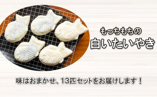 もちもち 白い たいやき 13匹 セット たい焼き 和菓子 白 餡子 あん