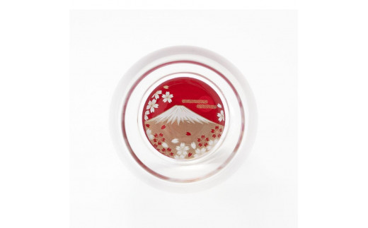 ぬりもん de Verre だるまグラス 蒔絵 富士山 ペア